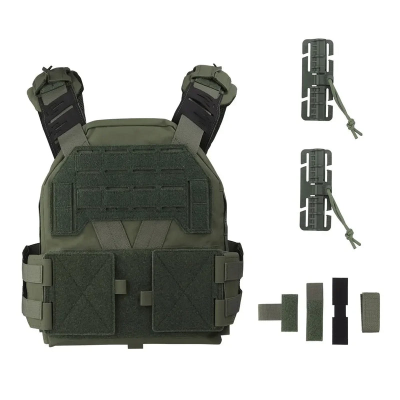 Gilet Tactique Porte-Plaques Léger en Nylon, Découpe Laser MOLLE, vue 9