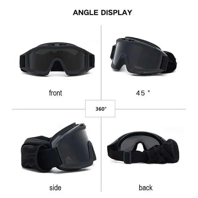 Masque Airsoft Ventilé à Sangle Élastique, 1 ou 3 Verres, 3 Coloris, vue 4