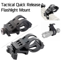 Support de Lampe Torche 25,4 mm pour Rail Picatinny, Déport 45°, Vis ou Levier