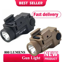 Lampe de Pistolet 800 Lumens à Fixation Rapide sur Rail 20 mm, USB-C, Mode Stroboscopique, avec Coffret, vue 8