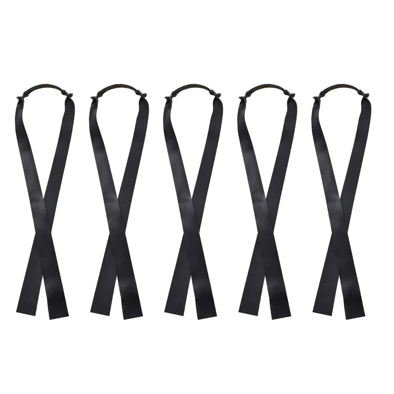 Élastiques Lance-Pierre Plats Noirs ou Rouges, Poche en Cuir, 45 cm, vue 12