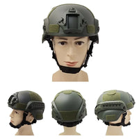 Casque Airsoft Tactique ABS Réglable 56-60 cm avec Rails Latéraux, vue 4