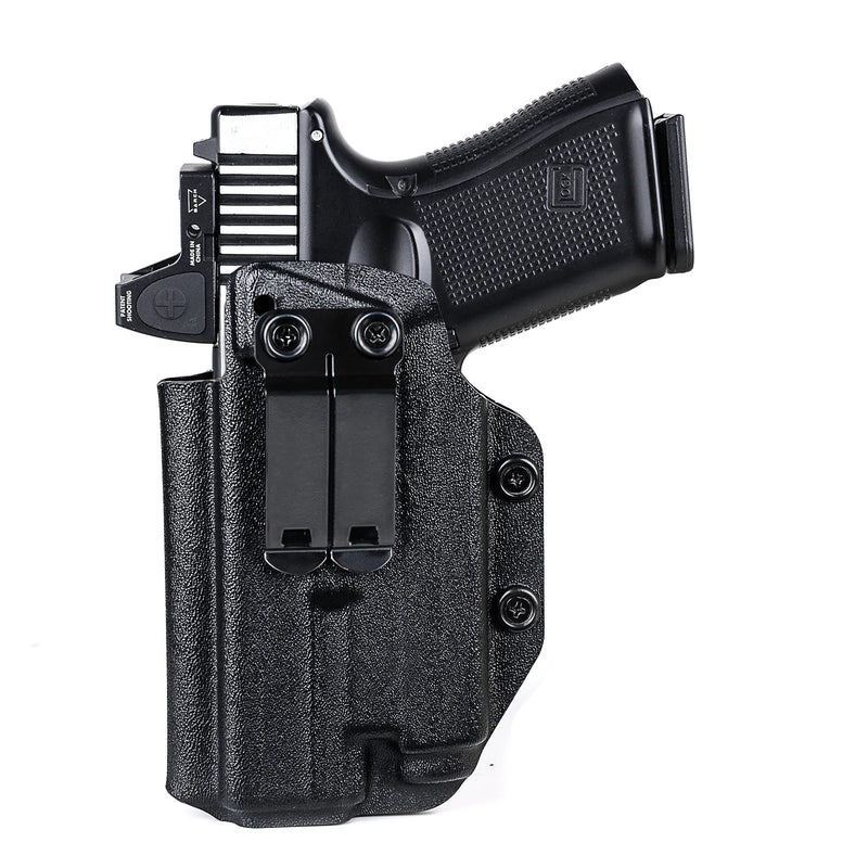 Holster IWB G19 avec Lampe et Point Rouge, Noir ou Aspect Carbone, vue 8