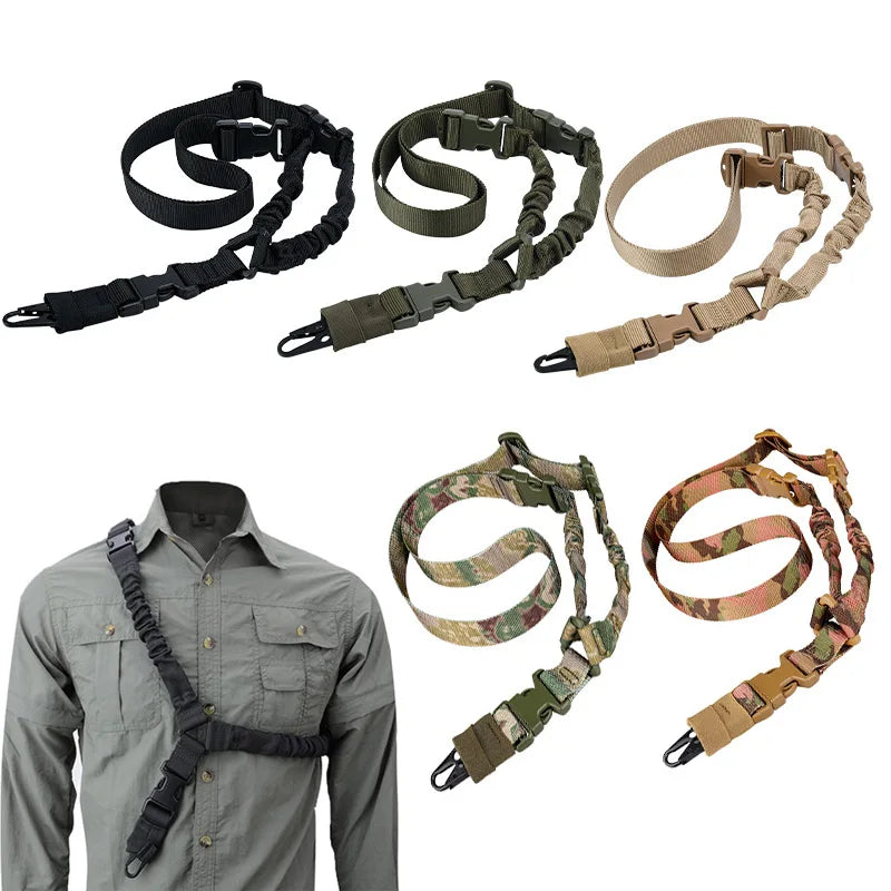Bretelle de Fusil 1 Point à Boucle Rapide, Élastique, Nylon, 5 Coloris