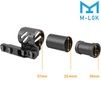 Support de Lampe Tactique Déporté pour Garde-Main M-LOK, Aluminium Noir, vue 4