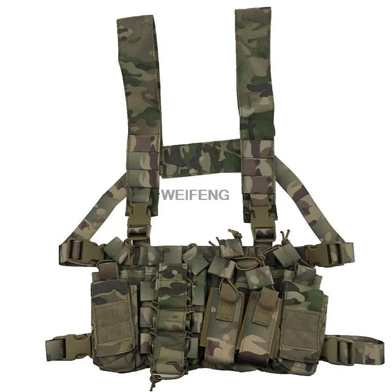 Gilet Tactique Chest Rig Léger en Nylon avec Quatre Porte-Chargeurs, Six Coloris, vue 5