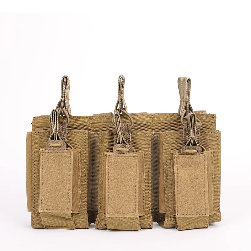 Porte-Chargeur Triple pour Fusil avec Poches Pistolet, MOLLE Nylon 1000D, 24 x 14 cm, vue 7