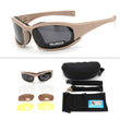 Lunettes Tactiques Polarisées avec Étui, 1 ou 4 Paires de Verres, 3 Coloris