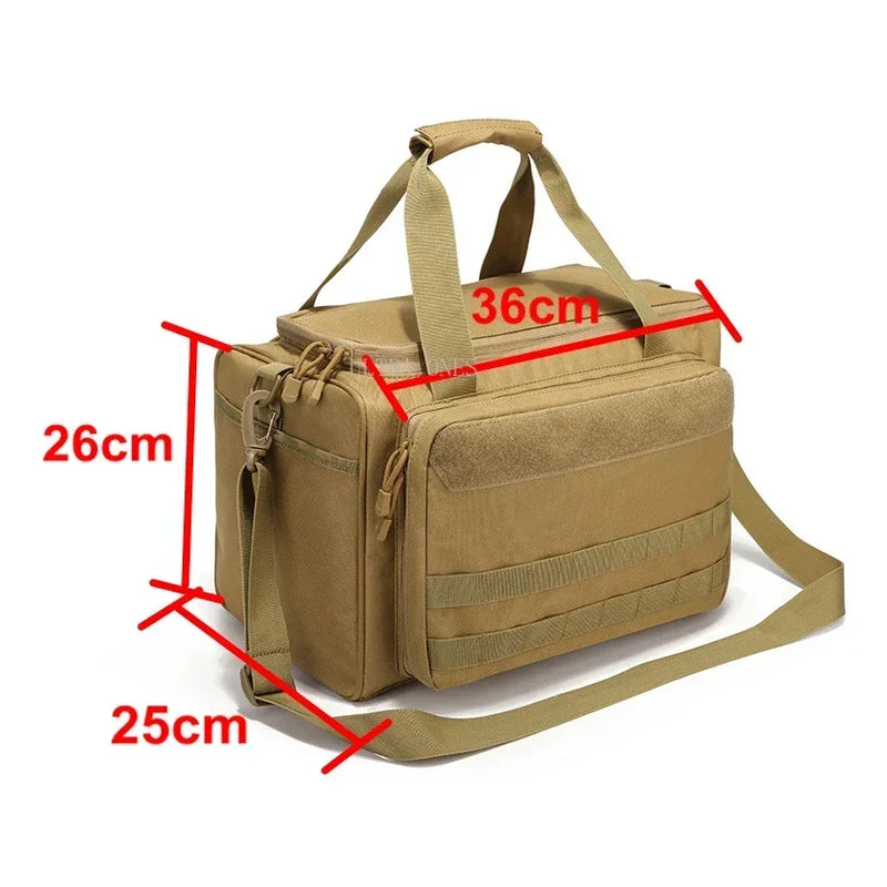 Sac de Tir Tactique Oxford à Cloisons Réglables et Panneaux MOLLE, 36 x 25 x 26 cm, vue 3