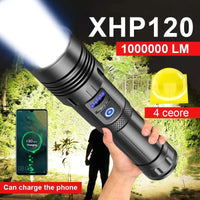 Lampe Tactique Rechargeable USB à Zoom en Aluminium, avec ou sans Batterie 26650