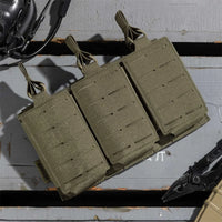 Porte-Chargeurs Triple MOLLE en Nylon pour Fusil, Découpe Laser, vue 3