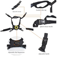 Suspension à Molette et Coussinets pour Casque Tactique, Sable, Vert ou Noir, vue 2