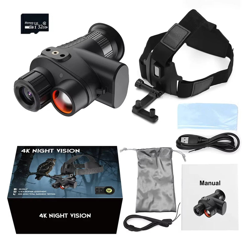 Monoculaire Vision Nocturne Numérique 4K, Bandeau de Tête, Infrarouge 850 nm, vue 8