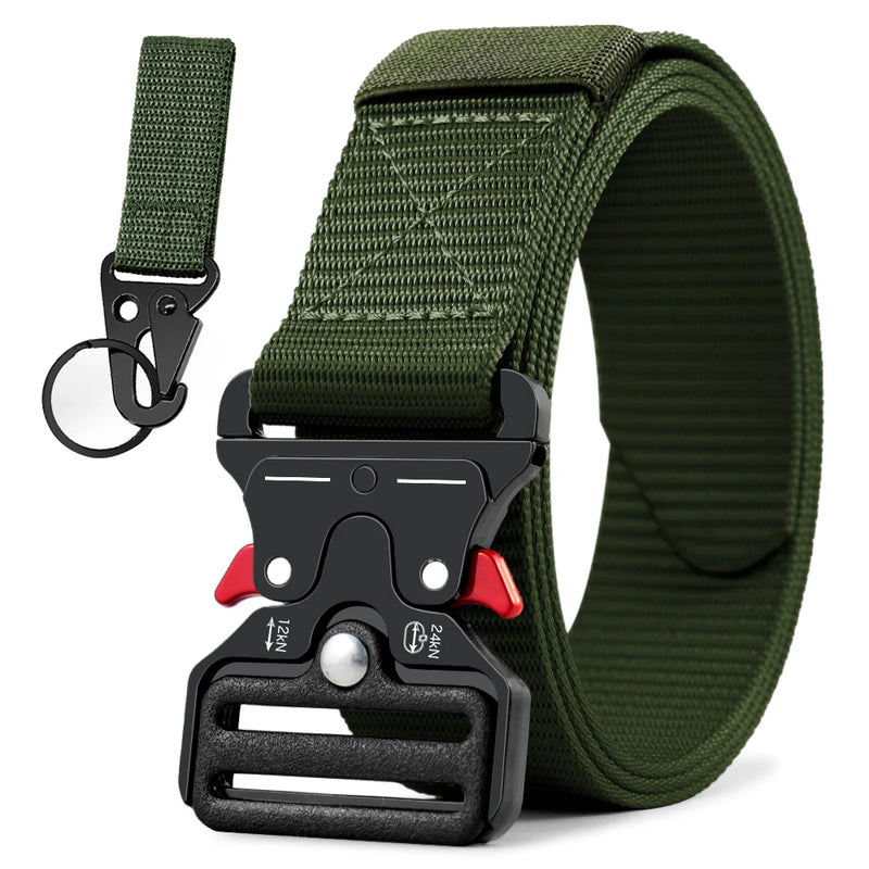 Ceinture Tactique Nylon à Boucle Métal Démontage Rapide, 3,8 cm, avec Mousqueton, vue 14