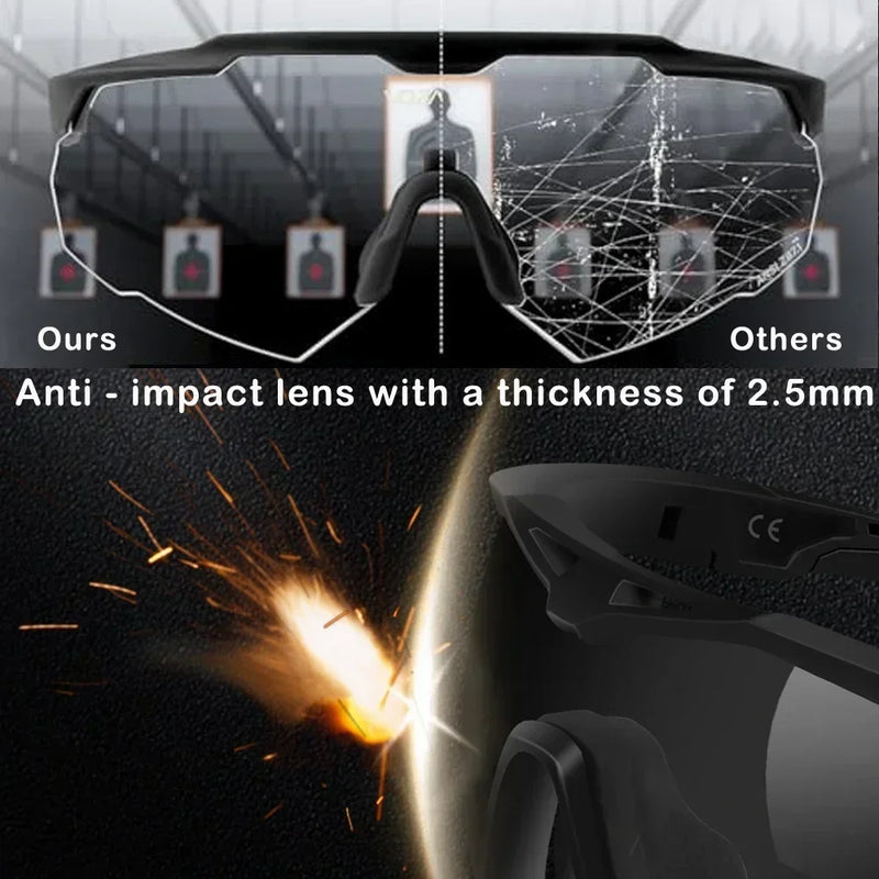 Lunettes de Tir Anti-Buée, 3 Verres Interchangeables, Armature pour Verres Correcteurs, vue 3