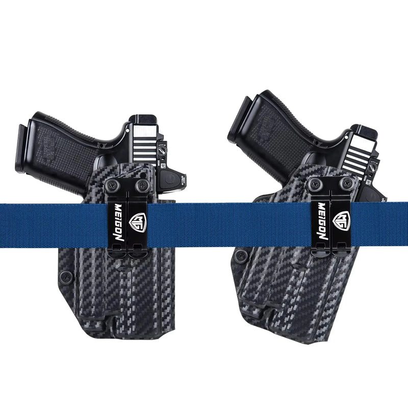 Holster IWB G19 avec Lampe et Point Rouge, Noir ou Aspect Carbone, vue 5