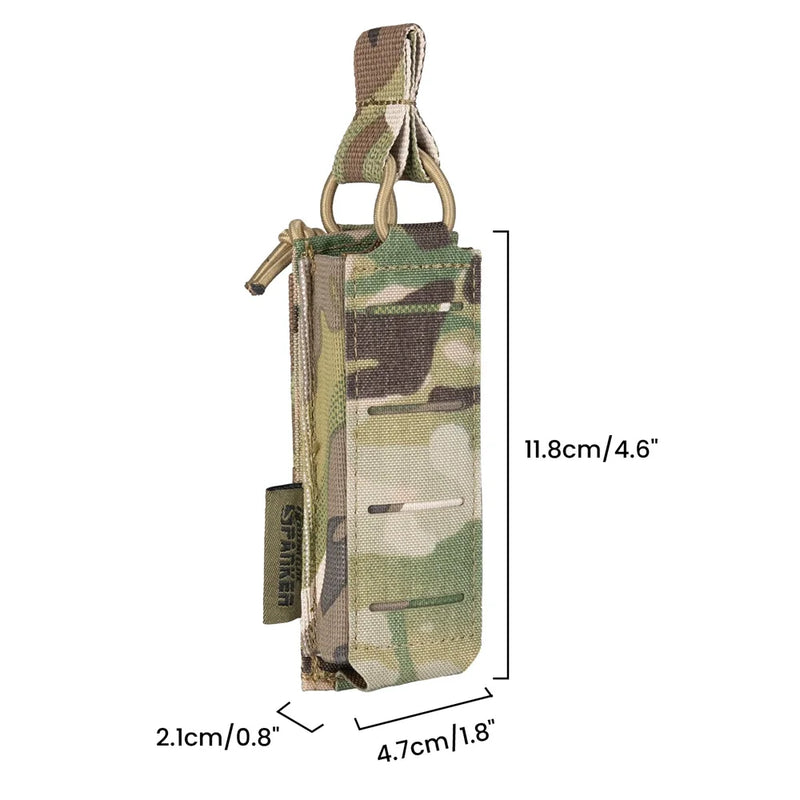 Porte-Chargeur Ouvert pour Pistolet 9 mm en Nylon, Fixation MOLLE, Sangle de Retrait, 6 Coloris, vue 2