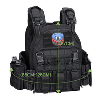 Gilet Tactique Porte-Plaques Nylon 500D à Dégagement Rapide, Ceinture 86-126 cm, vue 3