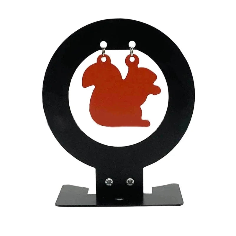 Cible Métallique Réactive en Acier, Silhouette Écureuil, Dinde, Panda ou Taureau, 12 cm, vue 9