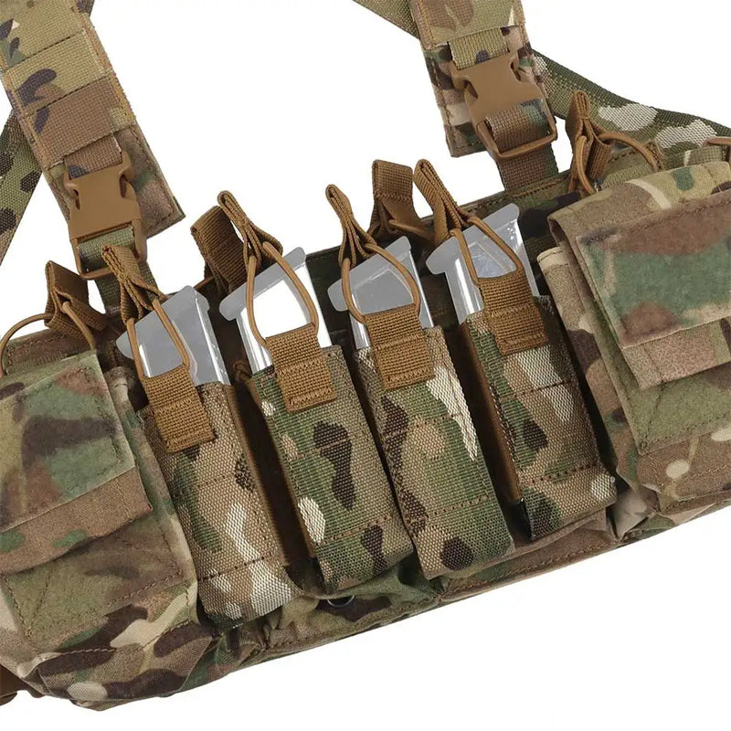Gilet Tactique Chest Rig à Quatre Porte-Chargeurs 5,56 et 9 mm, 36 x 17 cm, vue 4