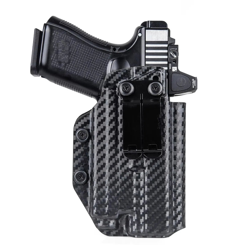 Holster IWB G19 avec Lampe et Point Rouge, Noir ou Aspect Carbone, vue 6