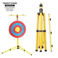 Porte-Cible Tir à l'Arc Pliant en Métal Jaune, Réglable de 64 à 157 cm, vue 2