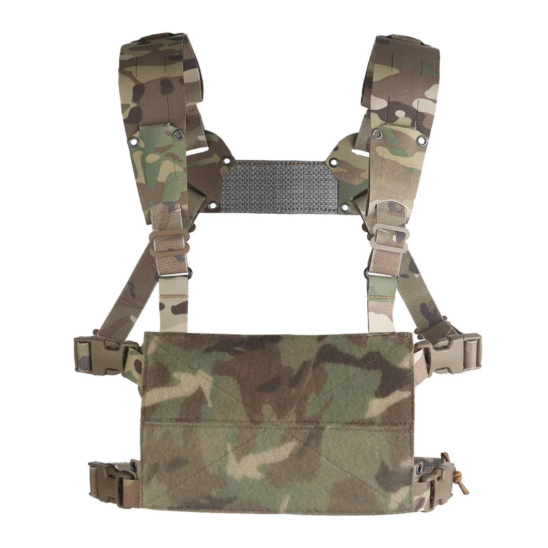 Gilet Tactique Mini Chest Rig Léger, Bretelles en H Réglables, 25 x 15 cm