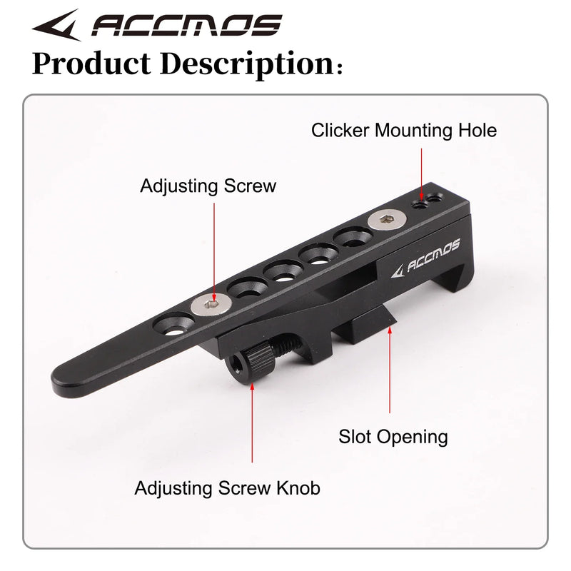 Clicker d'Arc Recurve en Carbone et Support de Clicker en Aluminium, à l'Unité ou en Kit, 5 Coloris, vue 6