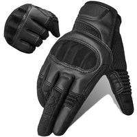 Gants Tactiques en Similicuir et Tissu Aéré, Coque Rigide, Noir, Vert Armée ou Sable, vue 6
