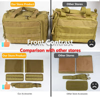 Sac de Tir en Nylon 600D à Cloisons Amovibles et Panneaux MOLLE, 37 x 23 x 27 cm, vue 9