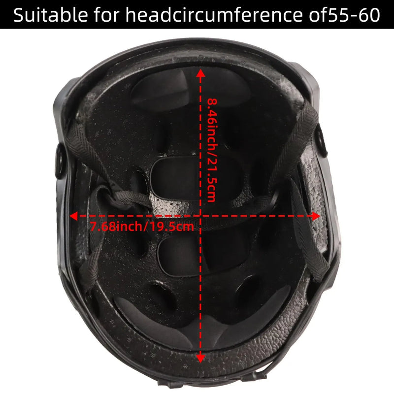 Casque Airsoft Type FAST en ABS, 560 g, Rails Latéraux et Support Frontal, vue 6