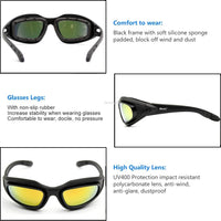 Lunettes Tactiques 4 Verres Interchangeables Cuivre, Fumé, Transparent, Jaune, vue 5