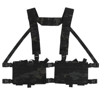 Gilet Tactique Chest Rig à Panneaux Latéraux Séparés, Découpe Laser MOLLE, Nylon, vue 8