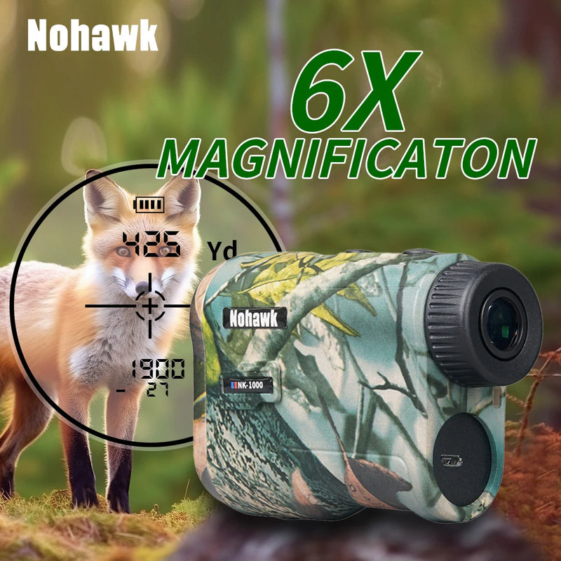 Télémètre Laser Camouflage ou Noir, 600 ou 1000 m, Pente et Hauteur, Housse Incluse