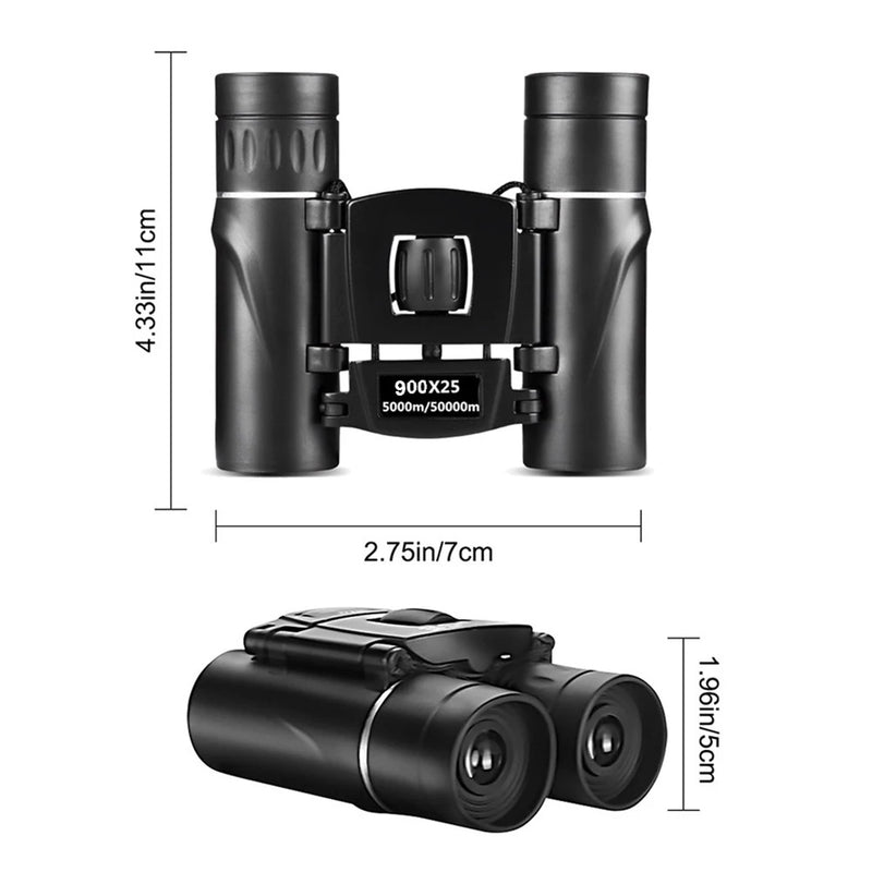 Jumelles Pliantes Compactes Noires, Objectif 25 mm, Support Smartphone en Option, vue 2