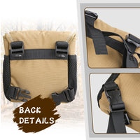 Harnais pour Jumelles avec Sac de Poitrine en Polyester Kaki, Bretelles Réglables, vue 4