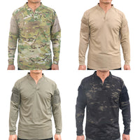 Chemise de Combat Tactique Manches Longues Séchage Rapide, Camouflage, Noir, Beige, Vert, vue 3