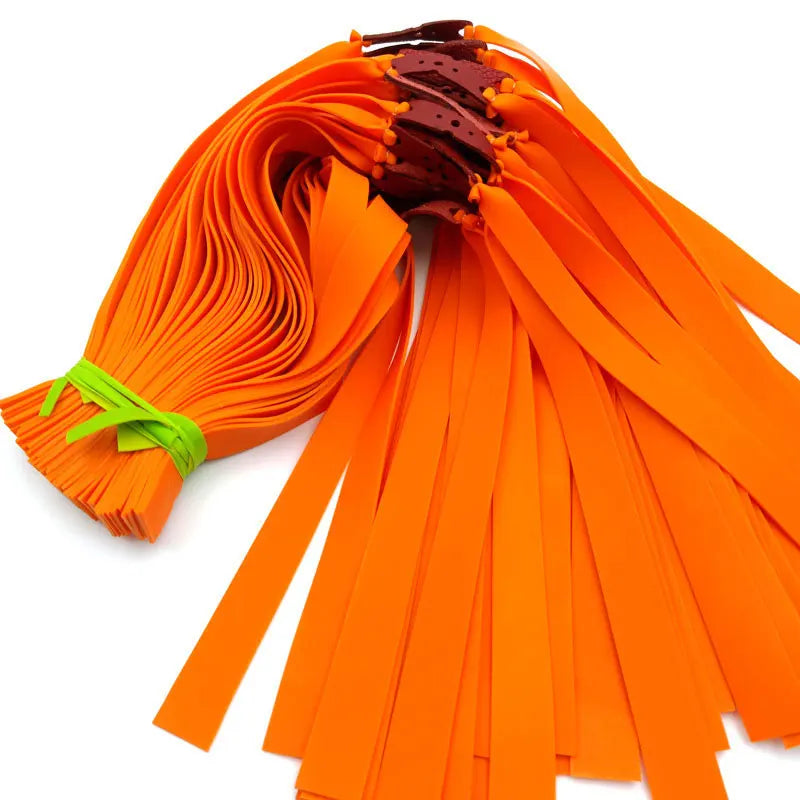 Élastiques de Lance-Pierre Plats Orange, 30 cm, 1,2 mm, avec Poche de Tir, vue 5