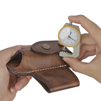 Étui en Cuir Marron pour Pince Multifonction, Rabat à Bouton Pression, Clip de Ceinture, 12,5 cm, vue 5