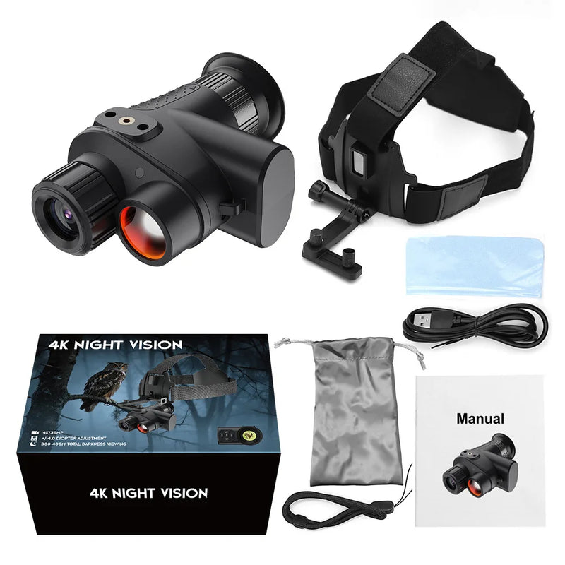 Monoculaire Vision Nocturne Numérique 4K, Bandeau de Tête, Infrarouge 850 nm, vue 9