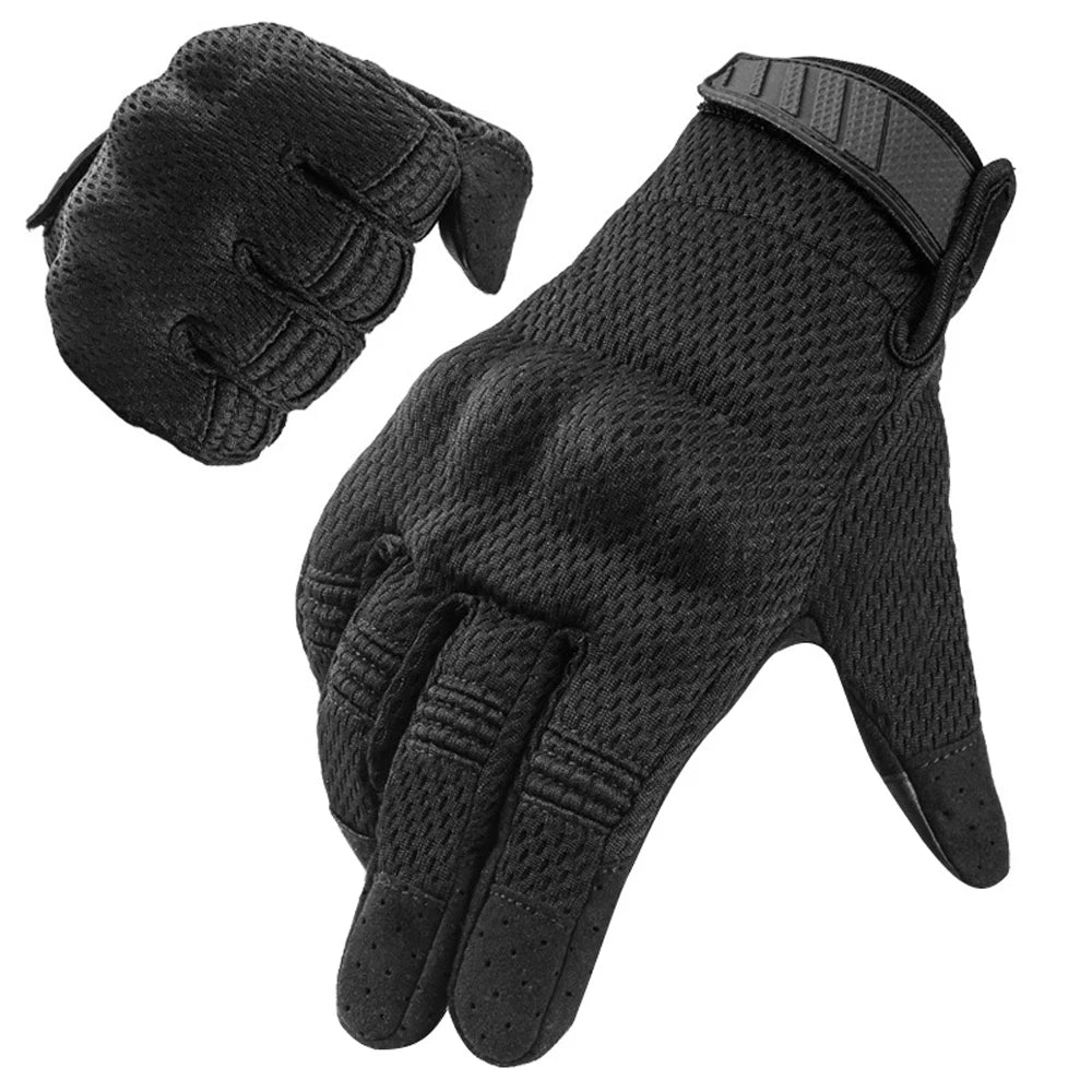 Gants Tactiques Écran Tactile en Polyester Aéré, 4 Coloris, M à XL