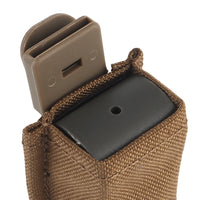 Porte-Chargeur Pistolet Simple 9 mm ou 1911, Nylon, MOLLE et Ceinture, vue 5