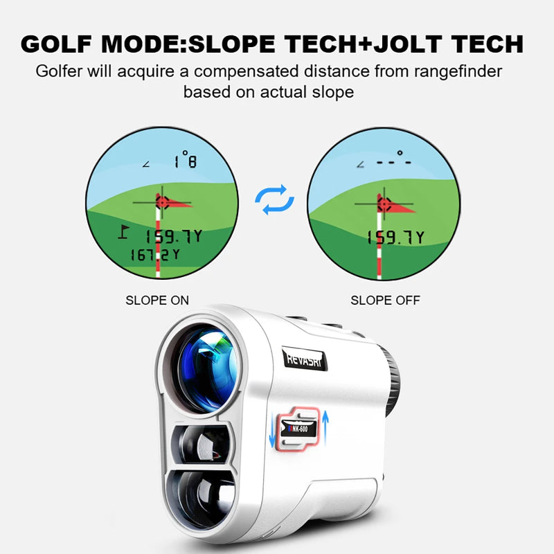 Télémètre Laser Compact Noir ou Blanc, 600 ou 1000 Yards, Pente, Rechargeable, vue 4