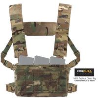 Gilet Tactique Chest Rig Compact MOLLE, Triple Porte-Chargeur Élastique, vue 2