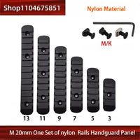 Rail Picatinny 20 mm pour Garde-Main M-LOK et KeyMod, Nylon ou Métal, Rail Seul ou Lot de 5 ou 6 Rails, vue 3