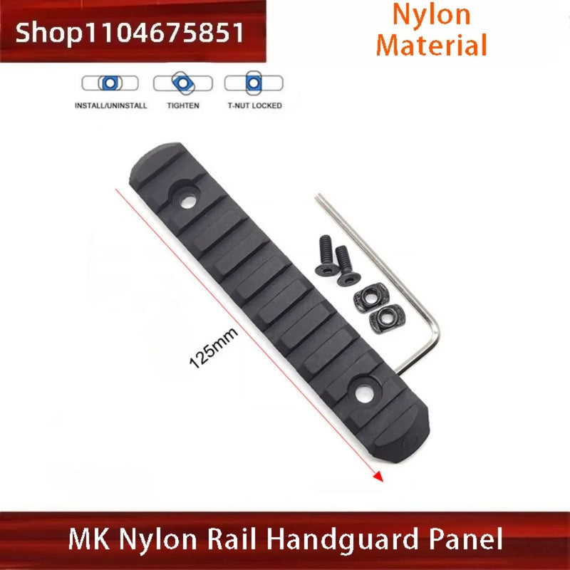 Rail Picatinny 20 mm pour Garde-Main M-LOK et KeyMod, Nylon ou Métal, Rail Seul ou Lot de 5 ou 6 Rails, vue 21