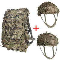 Kit Camouflage 3D pour Casque et Sac à Dos, 60 ou 80 L