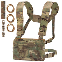 Gilet Tactique Micro Chest Rig à Découpe Laser MOLLE avec Triple Porte-Chargeur