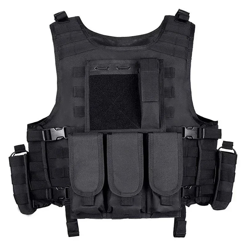 Gilet Tactique MOLLE Oxford 600D Ajustable avec Panneau Écusson, 5 Coloris, vue 6