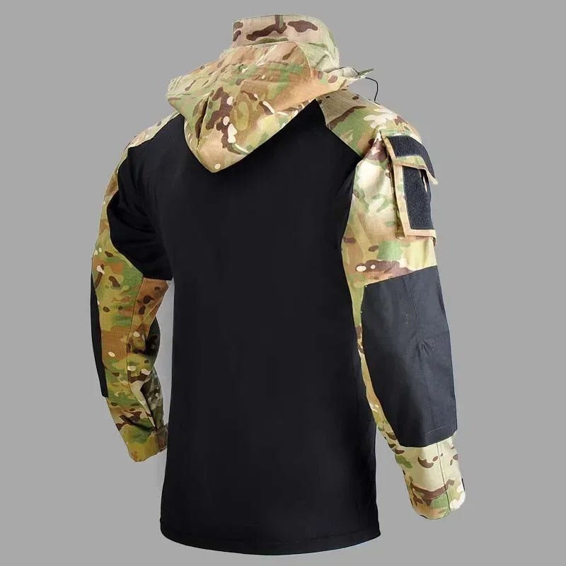 Chemise de Combat Airsoft à Capuche Amovible et Demi-Zip, Homme, 6 Coloris, vue 6